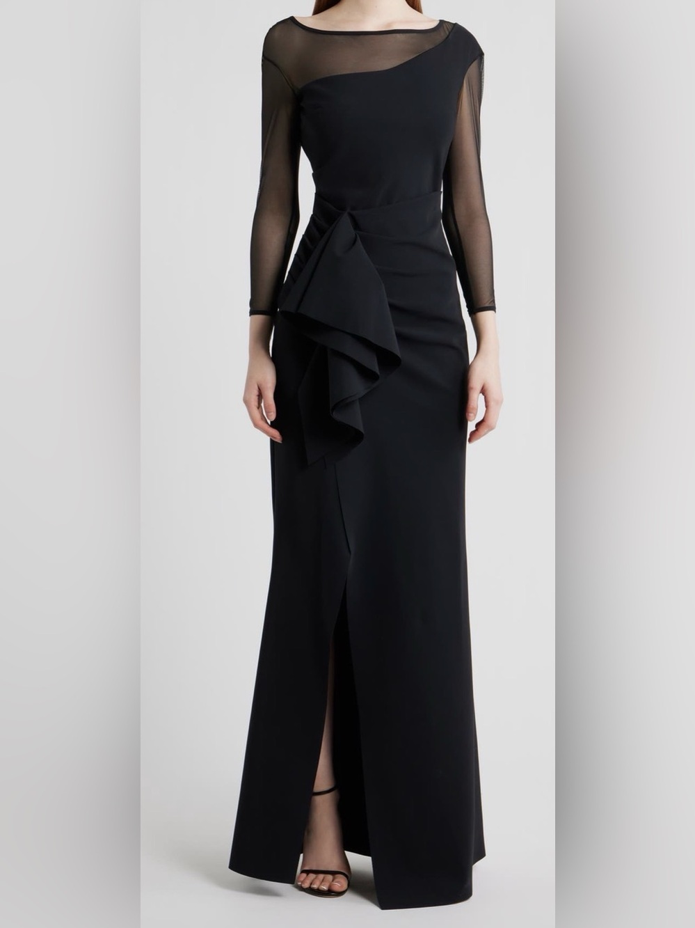 Chiara Boni La Petite Robe Aroma Illusion Ruffle Mermaid Gown